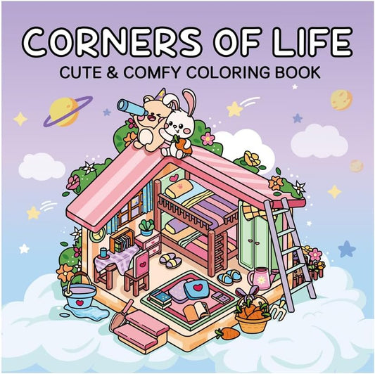 Adorable Coloring Book for Kids Ages 4–8: 40 Unique Single-Sided Pages to Prevent Bleed-Through | Thick Paper for Markers & Crayons | Screen-Free Learning Fun & Family Creative Gift (Corners of Life)