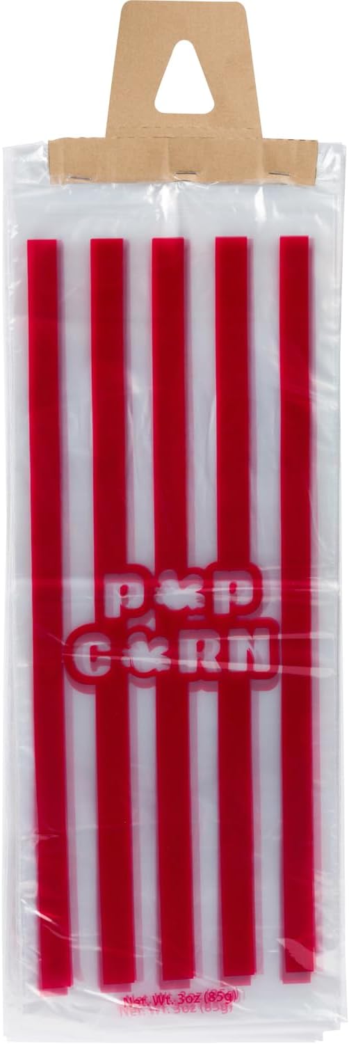 Clear Popcorn Bags with Ties - 3oz, 1,000 Count - Perfect for Concessions, Carnivals, Events, and Parties - Clear Popcorn Bags with Twist Ties for Easy Sealing
