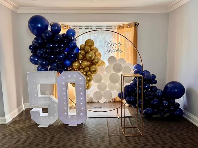 KBZVNAF Navy Blue Latex Party Balloons - 50 Pack 12 inch Round Helium Navy Balloons for Graduation Baby Shower Birthday Wedding Party Decorations