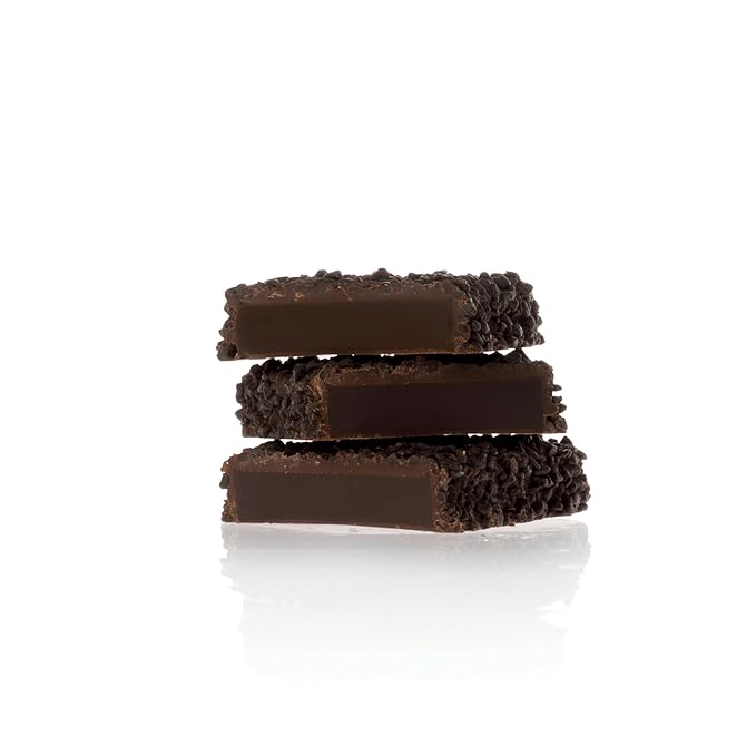 Venchi Chocoviar Soft Bar 7.05 oz - Extra Dark chocolate Shell filled with Cuor di Cacao with Chocoviar 75% - Gluten Free - Vegan Friendly