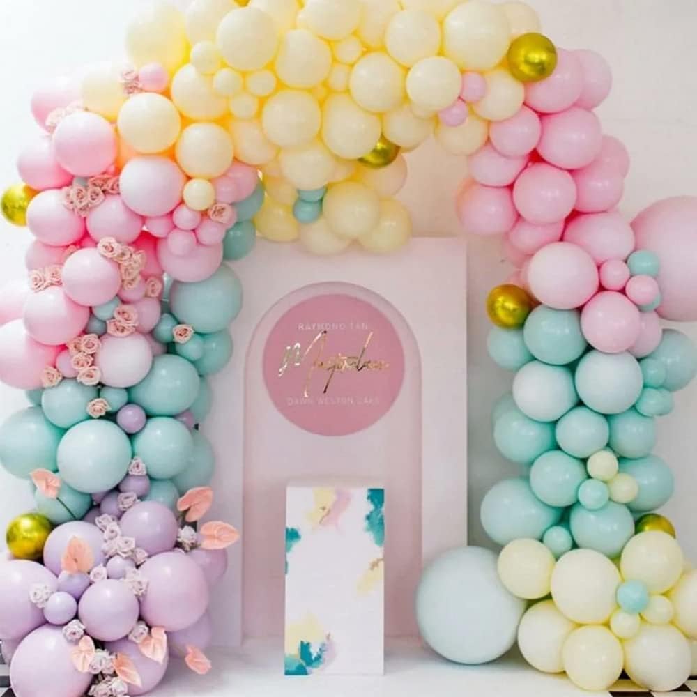 BEISHIDA 100Pcs 5 Inch Pastel Yellow Balloons Mini Thicken Light Macaron Yellow Latex Balloon for Birthday Wedding Bridal Shower Party Decorations Supplies