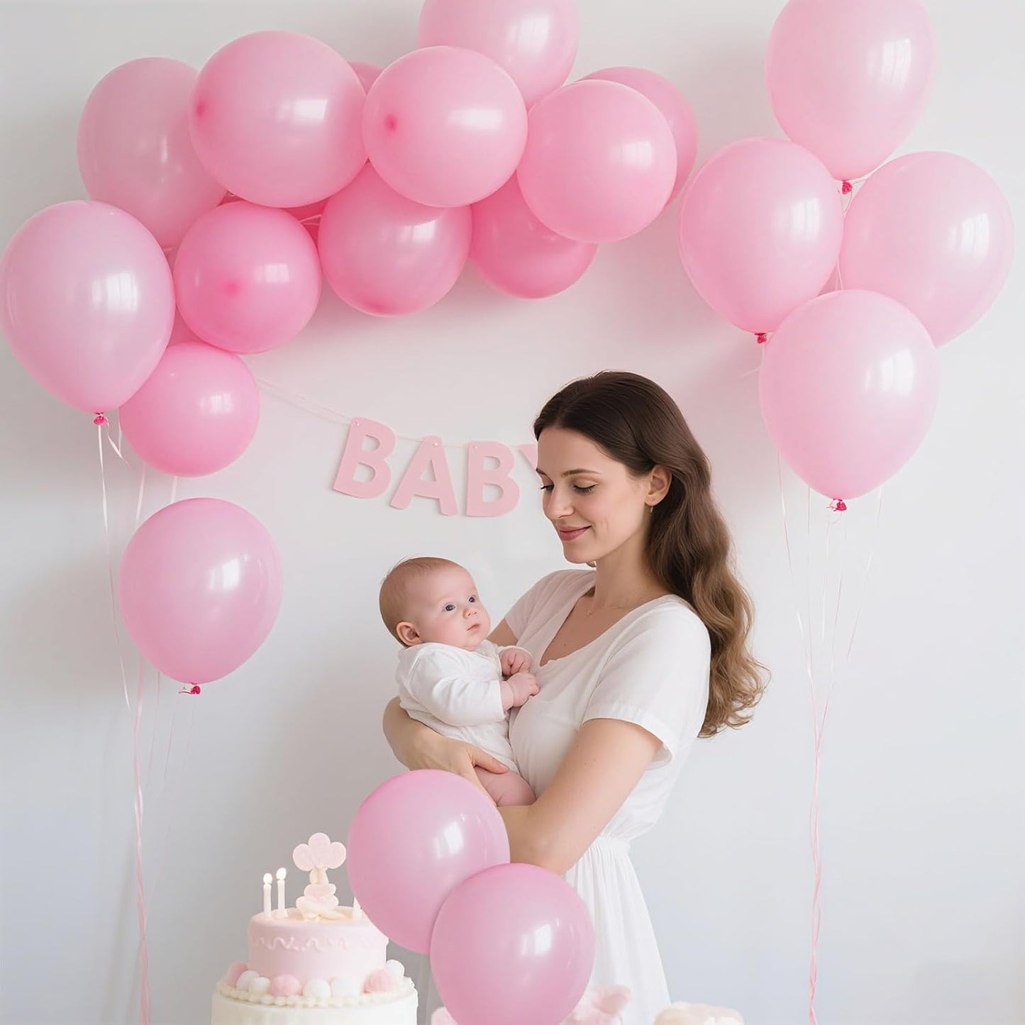 Pink Balloons Pink Birthday Decorations 10 Pack 36 inch Round Gender Reveal Ballons for Birthday Wedding Anniversary Baby Shower Gender Reveal Party Decoration
