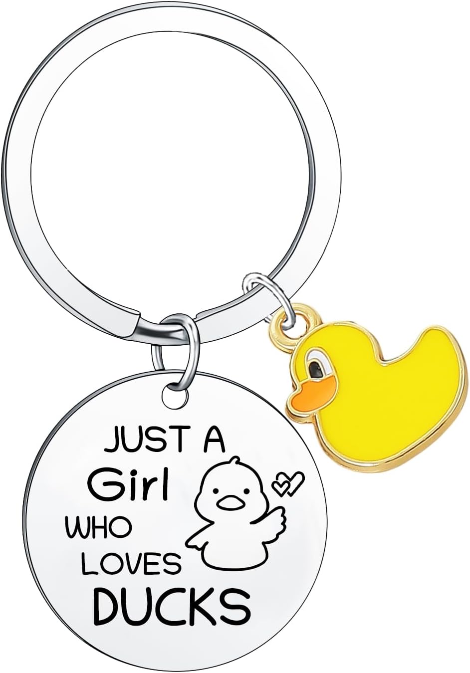 Waeceip Cute Duck Keychain for Duck Lovers Gifts for Women Ducks Themed Gift for Friends Sister Besties Daughter Christmas Birthday Present Cute Ducks Keychain Accessories