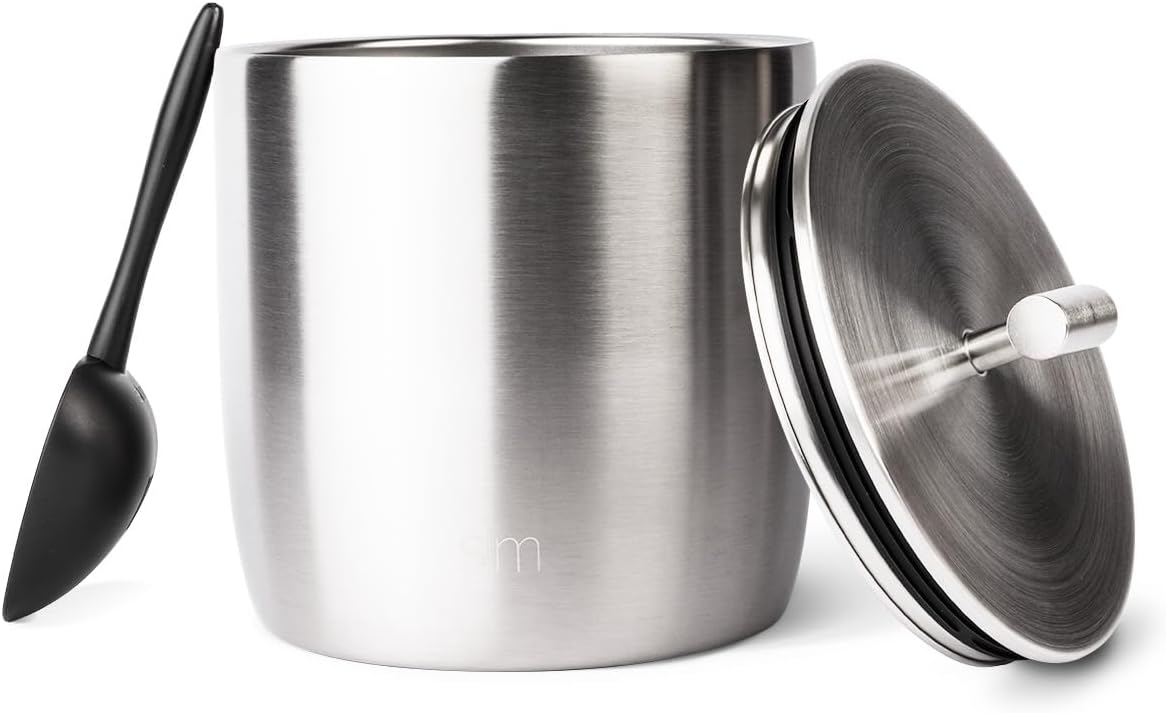 Simple Modern Vacuum Insulated Ice Bucket with Lid and Scoop | For Cocktail, Champagne, Wine, Beer, & Hosting | Stainless Steel 100oz Capacity for Large Parties | Rocks Collection | Simple Stainless