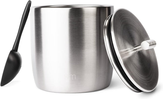 Simple Modern Vacuum Insulated Ice Bucket with Lid and Scoop | For Cocktail, Champagne, Wine, Beer, & Hosting | Stainless Steel 100oz Capacity for Large Parties | Rocks Collection | Simple Stainless