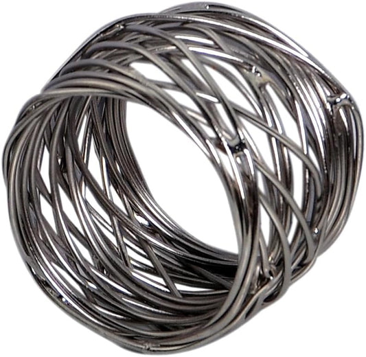 Napkin Rings-12-Piece Set of Premium 100% Metal, Rust-Resistant Tabletop Décor - Napkin Holders for Family Dinner, Wedding, Party, Decorations, Banquet, Party, Easter (Silver)- ALPHA Living HOME
