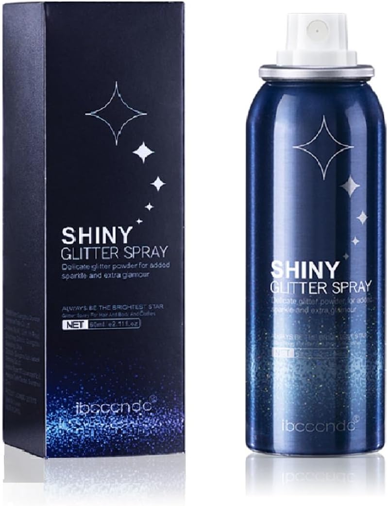 Body Glitter Spray for Hair, Body and Clothes - Long-Lasting Shimmer Suitable for Stage, Festival, Rave, Makeup, Prom - 60ML