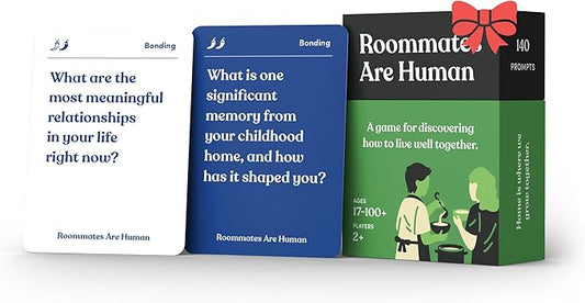 Roommates are Human | 140 Conversation Cards to Help You Get to Know Your Roommates | A Card Game for Discovering How to Live Well Together | Relationship Card Game for 2+ Players
