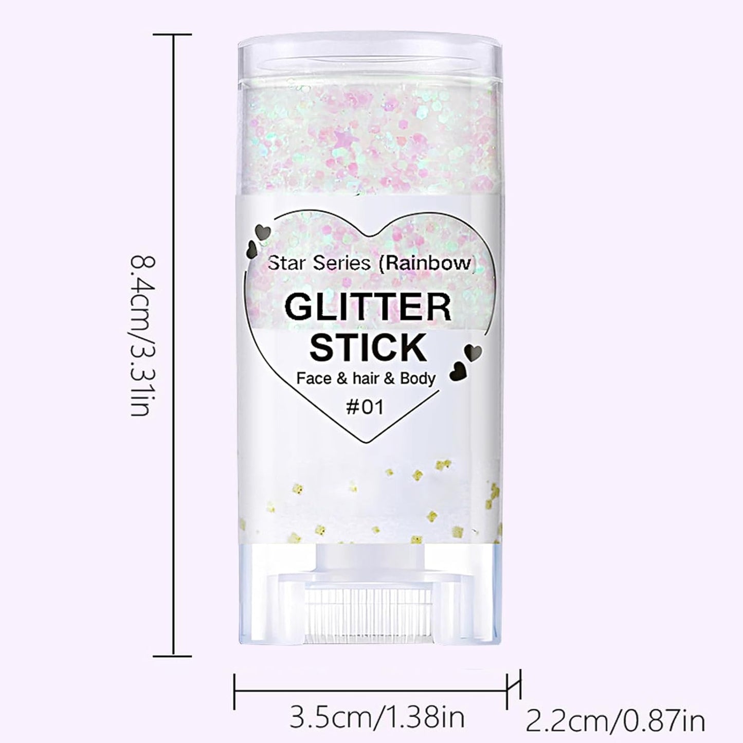 Rainbow White Hair Glitter Stick,Mermaid Fairy Costume Body Face Glitter, Singer Concert Halloween Star Glitter Makeup for Kids and Women,Waterproof Sequins Rave Accessories White Face Paint