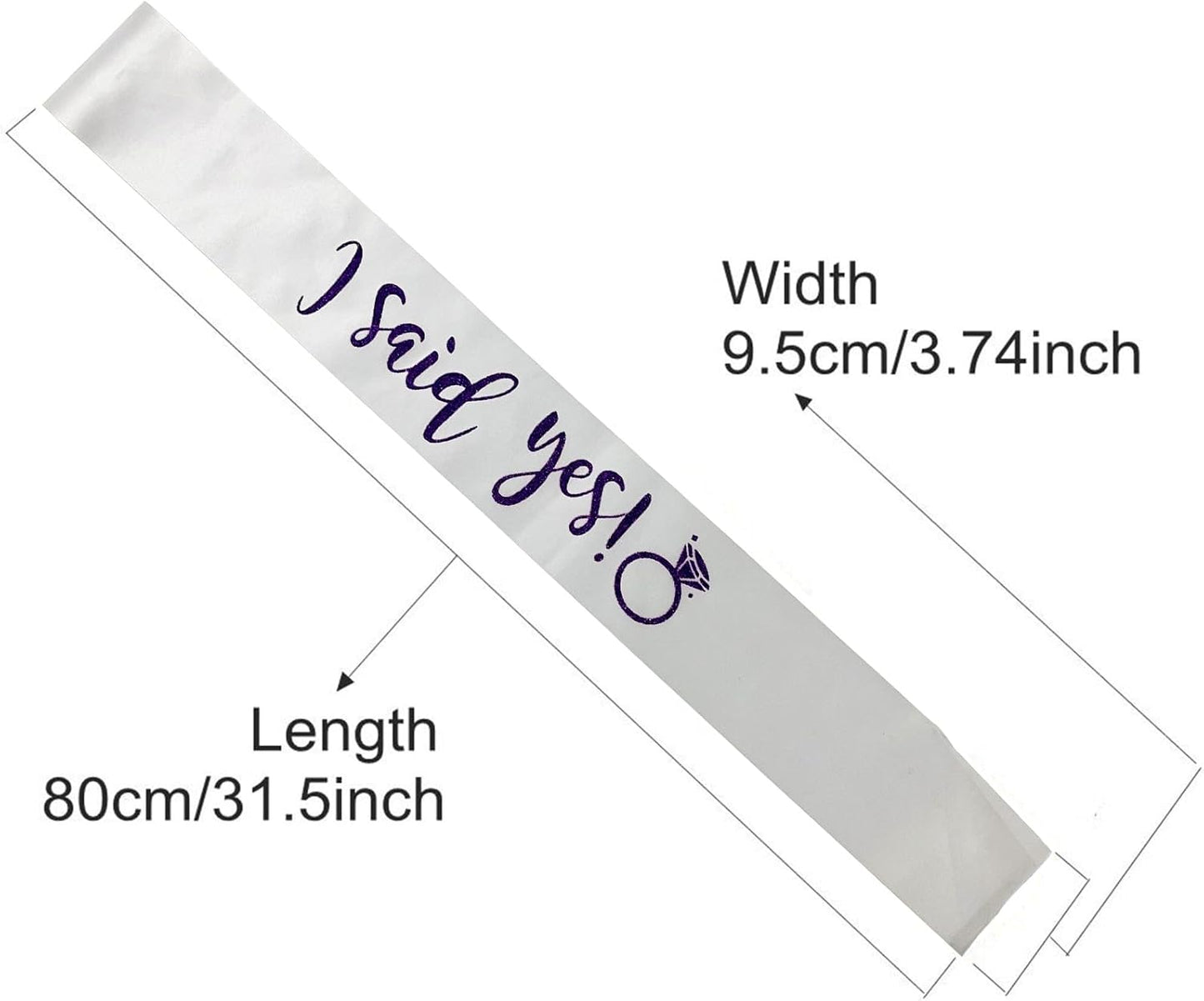 I Said Yes Sash,Future Mrs Sash Engagement Party SashBachelorette Party Sashes, Bridal Shower Sash for Bride to Be,Purple