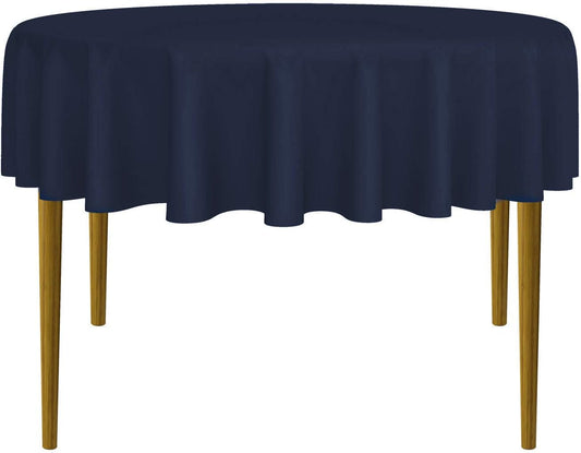 Lann's Linens - 70" Round Premium Tablecloth for Wedding/Banquet/Restaurant - Polyester Fabric Table Cloth - Navy Blue