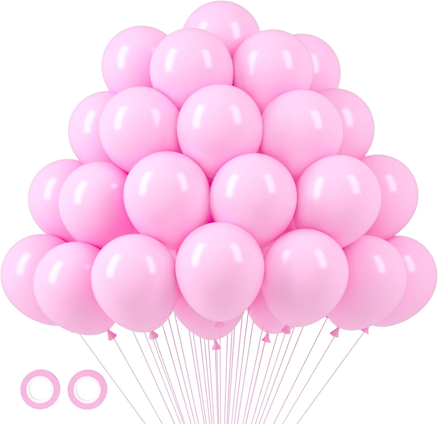 105pcs Pink Balloons 12inch Party Latex Balloons for Boys Girls Birthday Baby Shower Gender Reveal Wedding Sunflower Party Decorations