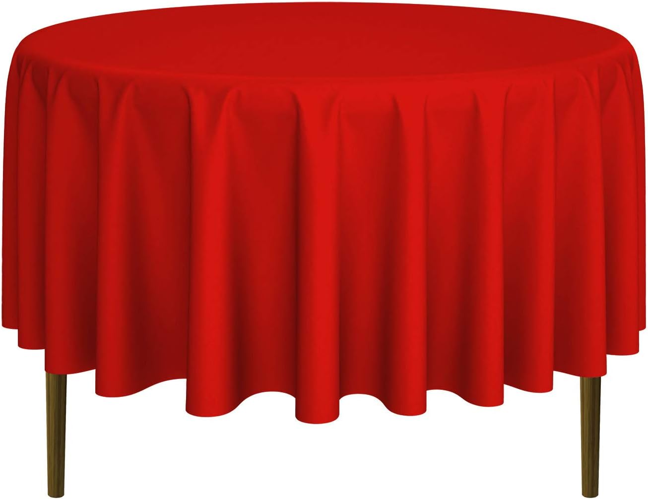 Lann's Linens - 90" Round Premium Tablecloth for Wedding/Banquet/Restaurant - Polyester Fabric Table Cloth - Red