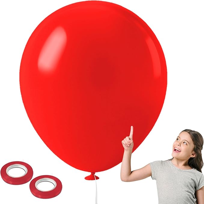 10Pcs Jumbo Red Balloons 36 inches Big Latex Ballons globos rojos Large Round Party Baloons for Photo Backdrop Birthday 4th of July Wedding Anniversary Baby Shower Christmas New Year Party Decorations