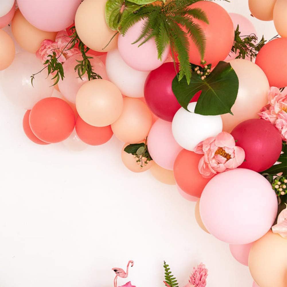 KALOR 10 Inch Coral Red Balloons, 100 Pcs Latex Helium Balloons for Birthday Party Baby Shower Wedding Graduation Graduation Party Decorations