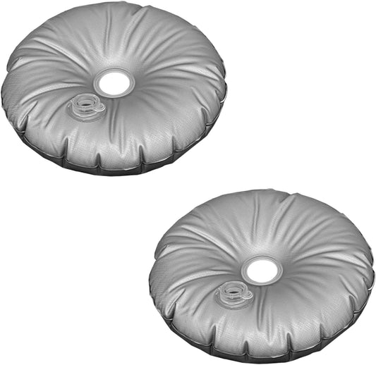 Balloon Weights Pack of 2, Round Water Weight Bags for Balloon Arch and Balloon Column Stand, Silver Thickened Fillable Base for Party Supplies Decorations