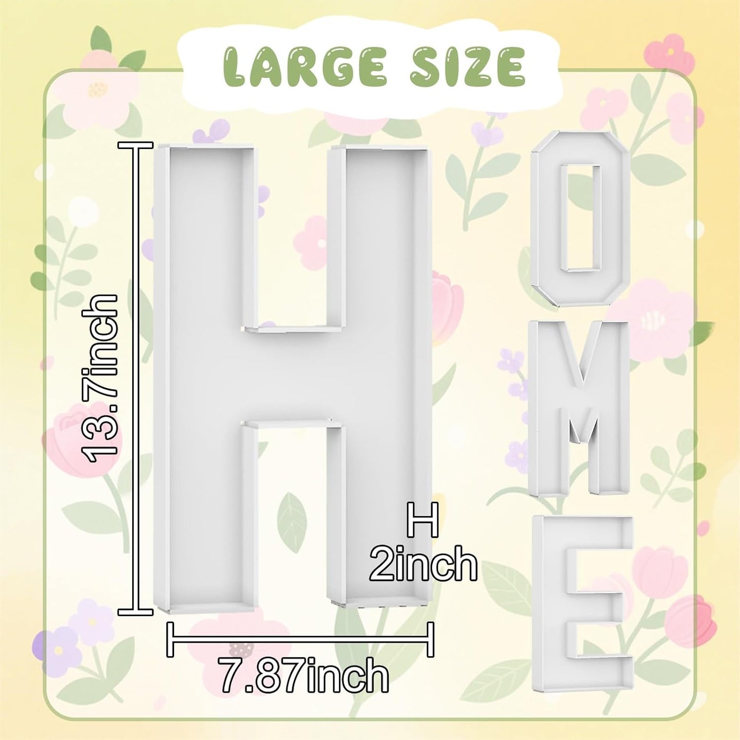 HOME Cardboard Letters for Housewarming Party Decorations, 13.7 Inch Charcuterie Letters Fillable Paper Mache Letter Trays for House Warming Decoration Party, Charcuterie Letter Fillable for New Home
