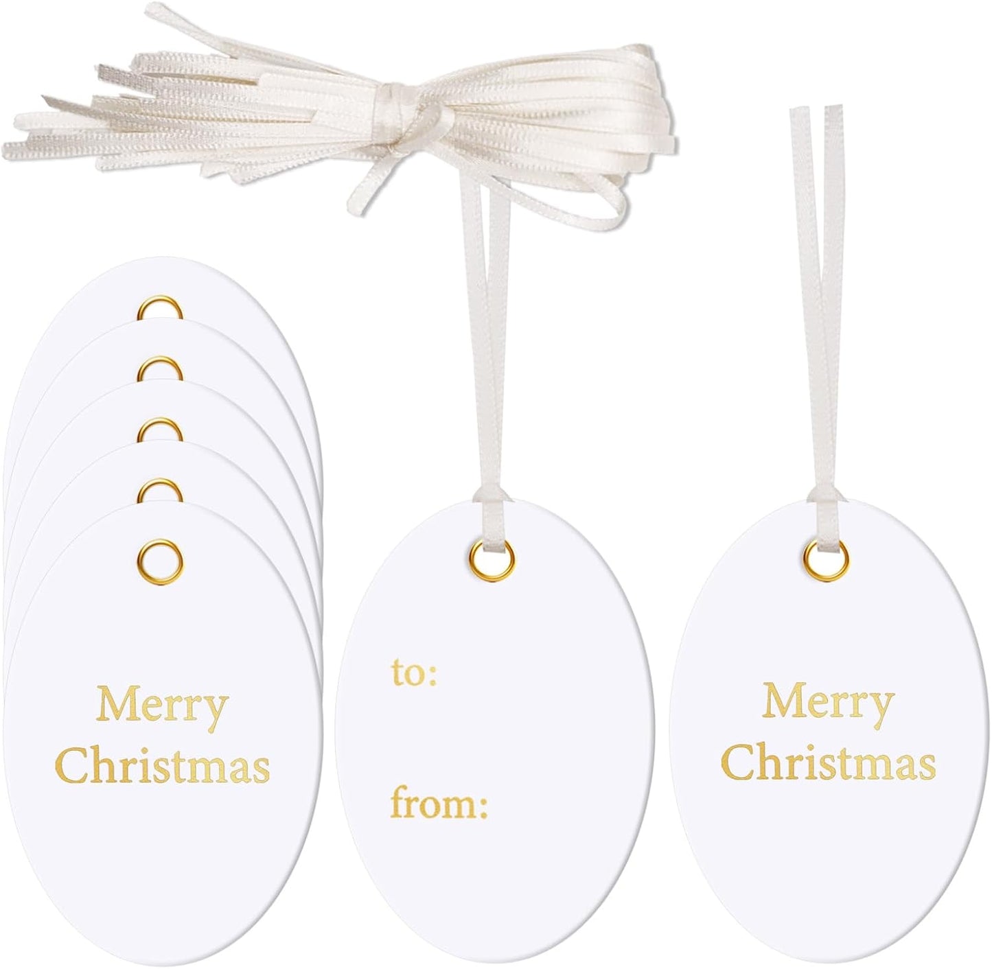 36pcs Letter Christmas Gifts Tags for Presents (Round)