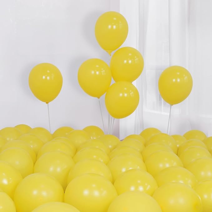 Royal Blue and Yellow Balloons Arch Kit, 134pcs Light Blue Lemon Yellow White Balloons for Baby Shower Bridal Bachelorette Anniversary Birthday Wedding Graduation LemonThemed Party Decorations