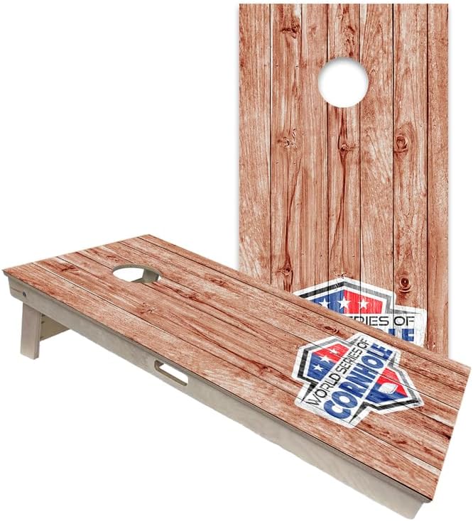 World Series of Cornhole Official Regulation Size Cornhole Boards – Durable All-Wood Construction Bean Bag Toss Set | Rugged Outdoor Game for Tournaments, BBQs, & Backyard Battles