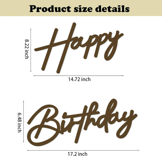 Happy Birthday Sign for Arch Backdrop - Felt Happy Birthday Letters Banner & Sign for Girls, Boys & Adults' Birthday Party Balloon Arch Decorations (Brown)
