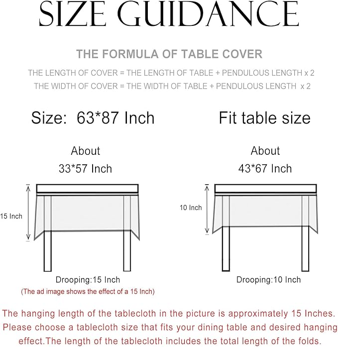 patdrea Designer Linen Rectangle Tablecloth,Vintage French Floral Tablecloths,Wrinkle Free Table Cloth,Decorative Table Cover Cloth for Kitchen,Dining,Tea Party,Home,Christmas,63"*87"