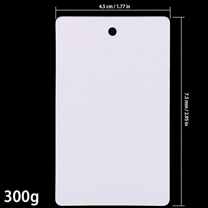 ZEONHAK 2400 PCS 1.7 x 2.9 inches White Blank Merchandise Tags, Unstrung Paper Hang Tags, Large White Writable Tag, Price Labels Gift Tag for Boutique Products Retail Store Jewelry Clothing Shops
