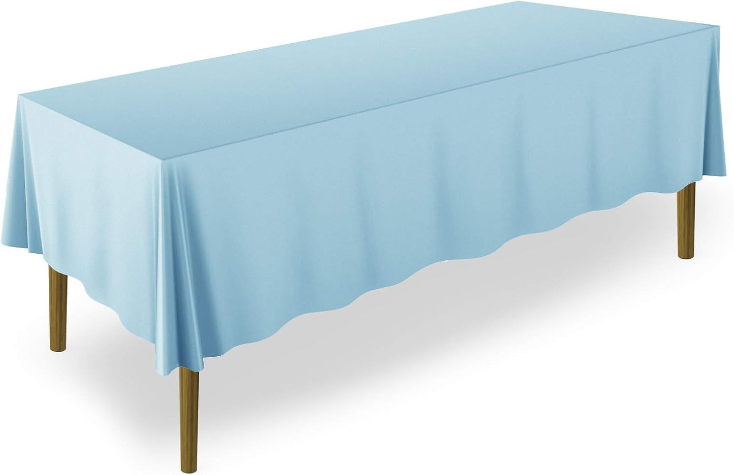 Lann's Linens - 70" x 120" Premium Tablecloth for Wedding/Banquet/Restaurant - Rectangular Polyester Fabric Table Cloth - Baby Blue