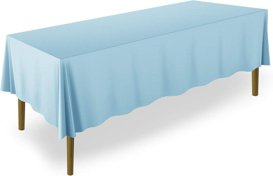 Lann's Linens - 70" x 120" Premium Tablecloth for Wedding/Banquet/Restaurant - Rectangular Polyester Fabric Table Cloth - Baby Blue