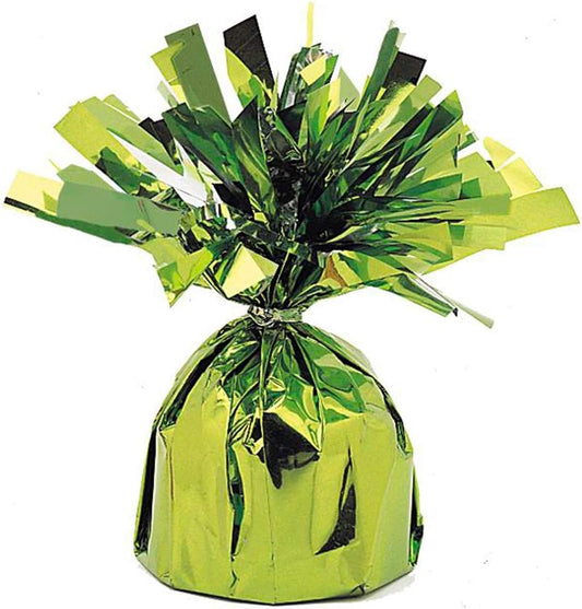Elegant Lime Green Foil Balloon Weight (4.5" x 2.25") 1 Count, Dazzling Decor Essential For Perfectly Anchored Balloons & Inspired Celebrations