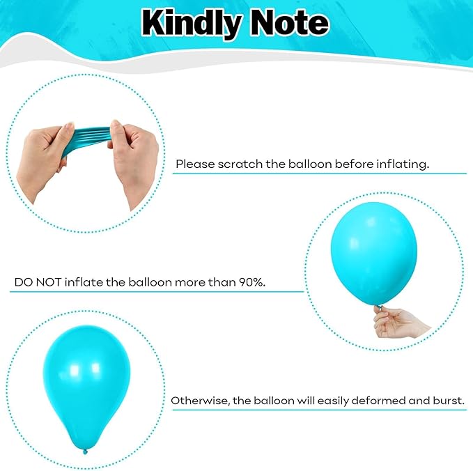 Blue Green Teal Balloons 60 Pcs Ocean Blue Green Pearl White Balloons 12 Inch Under the Sea Shark Whale Underwater World Theme Balloon Set for Boys Baby Shower Gender Reveal Birthday Party Decorations