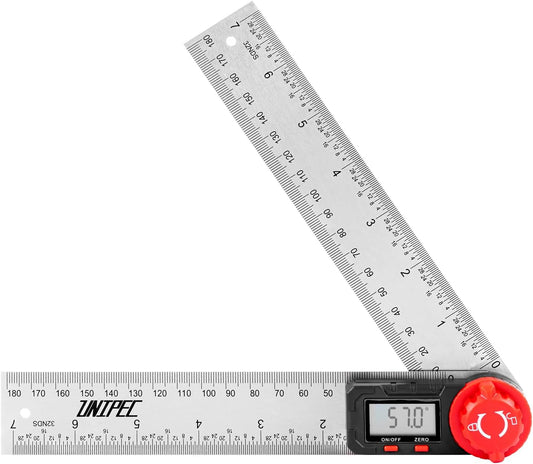 Digital Angle Finder Protractor, Angle Finder Ruler,Stainless steel 7inch 200mm 7inch/200mm, Angle Measuring Tool for Woodworking,Carpenter,Construction,DIY Measurement (Stainless Steel)