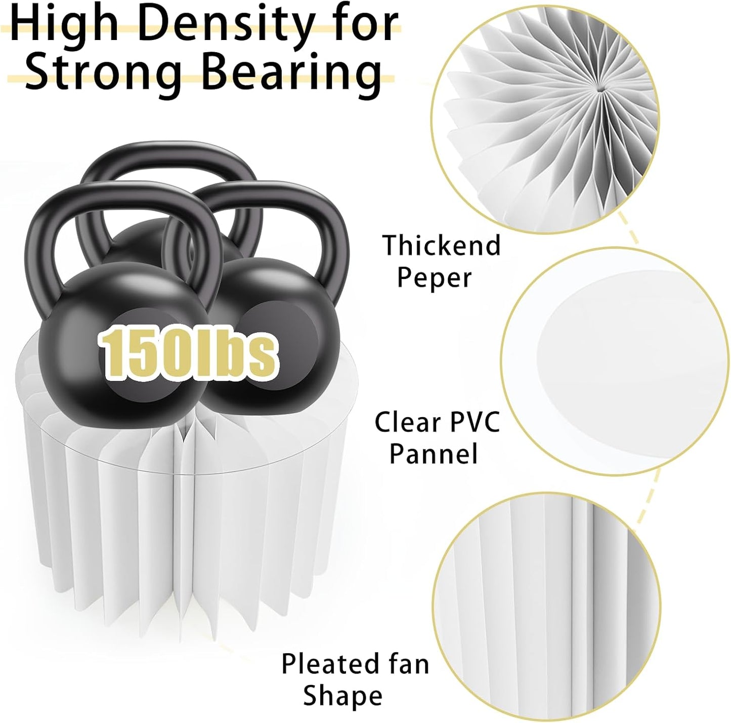 6 Pack Buffet Risers ,Foldable Food Display Risers with Acrylic Disc, White Food Display Risers Cake Stand for Party Buffet Risers and Stands for Show Catering Desserts, Food, Jewelry