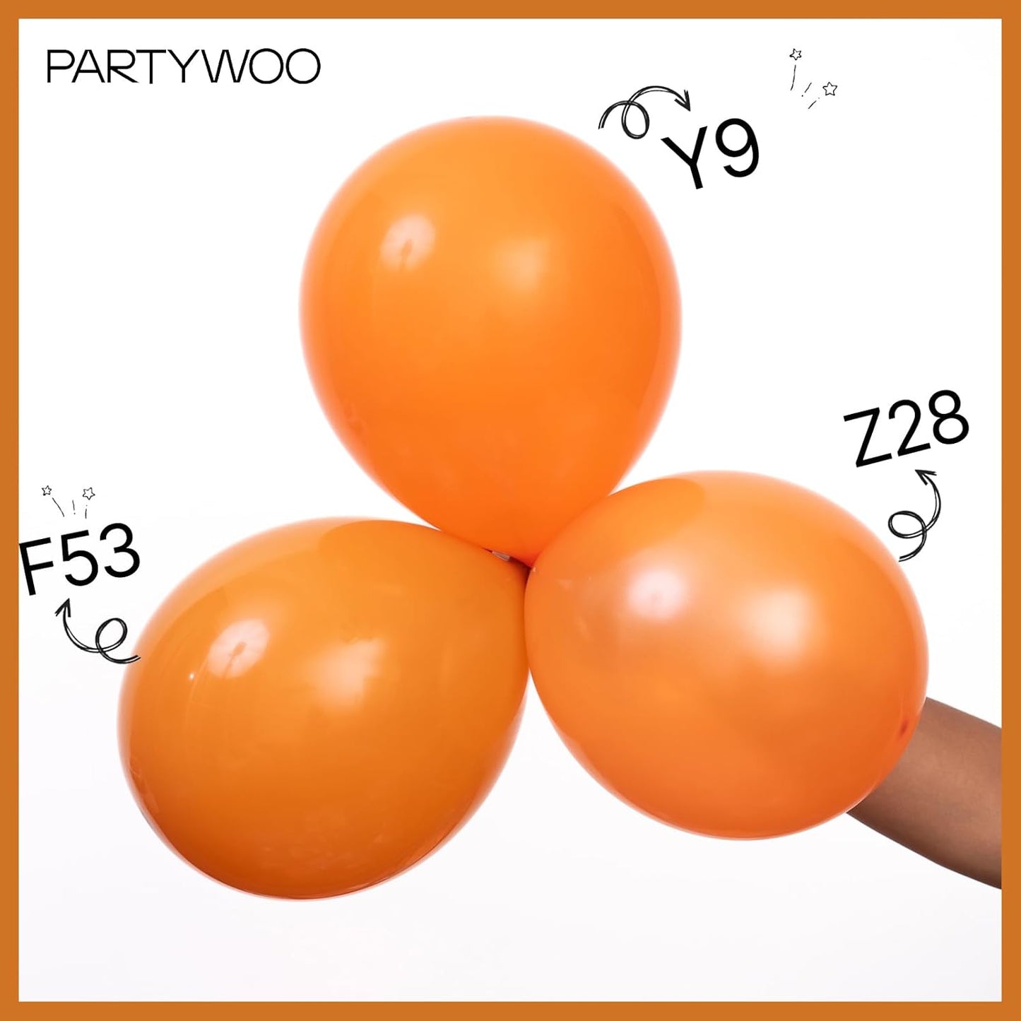 PartyWoo Burnt Orange Balloons 100 pcs 12 Inch Terracotta Rust Fall Color Balloons for Graduation Thanksgiving Halloween Baby Shower Birthday Party Decorations Orange-F53