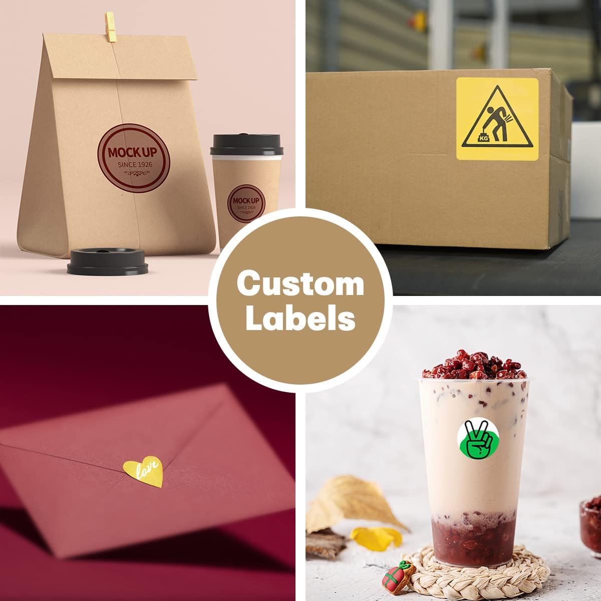 Yngel Custom Stickers for Business Logo, Personalized Labels for Parties, Customized Stickers for Thank You Business
