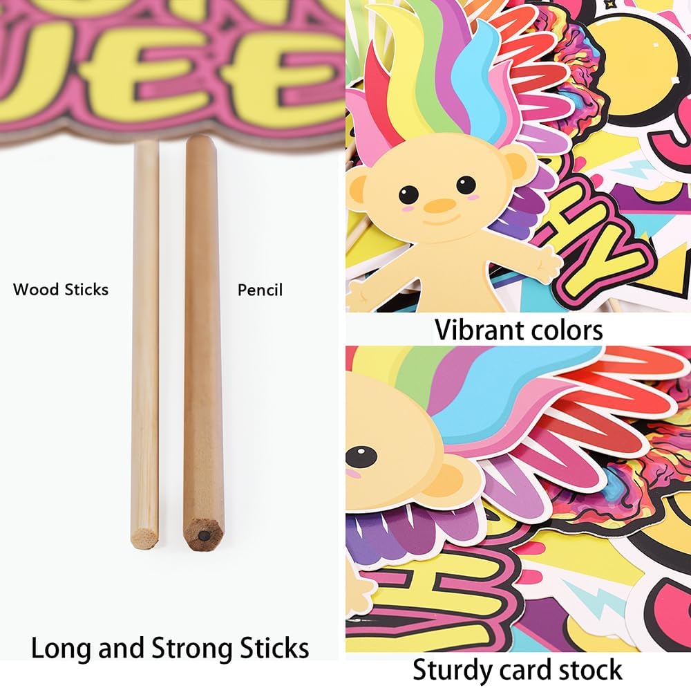 90s Photo Booth Props, 39pcs Hip Hop Photo Booth Props, Tvorvik 90s Party Decorations, Hip Hop Party Decorations, 1990s Decor, Suitable for 1990s Themed Birthday, Back to 90 Themed Birthday