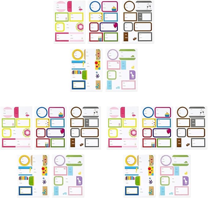 Hallmark Gift Tag Stickers - All Occasion (80 Labels, 5 Designs) for Birthdays, Engagements, Weddings, Baby Showers, Any Occasion (Pack of 3)