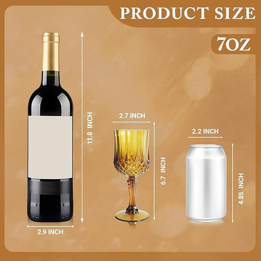 Plastic Wine Glasses, Plastic Goblets Vintage Style Cordial Unbreakable Drinking Glasses, Reusable Drinkware for Wedding Reception, Grand Event Party Supplies, Easter (100, Amber)