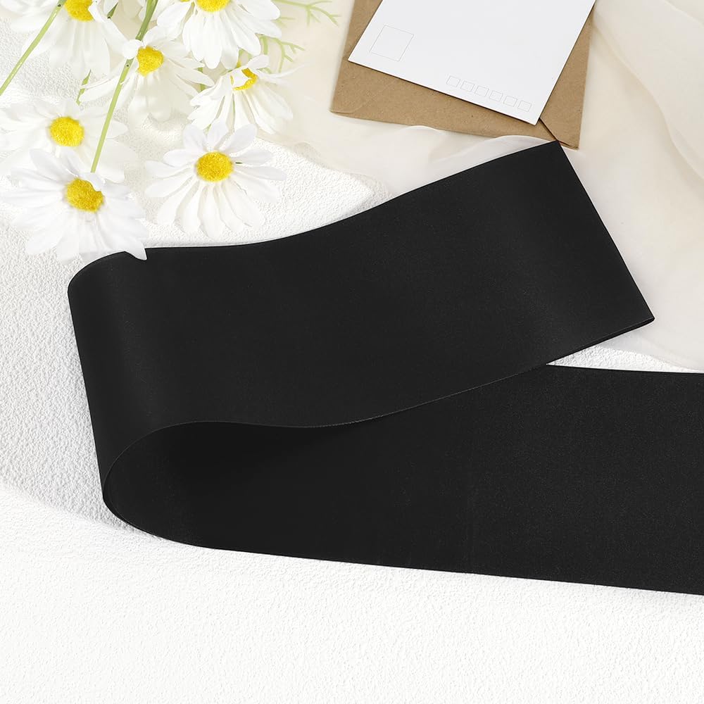 Blank Satin Sash - 12pcs Black Sashes For Homecoming, Graduation, Wedding, Beauty Pageant, DIY, Senior Night