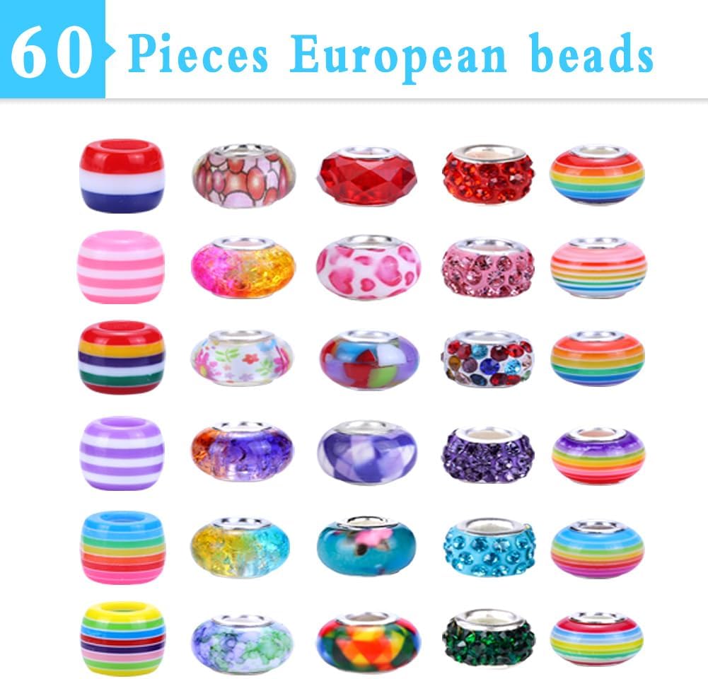 AIPRIDY Charm Bracelet Making Kit,Unicorn Mermaid Crafts Gifts Set Can Inspires Imagination and Creativity,Jewelry Making Kit Perfect Gifts for Girls 5-12 Years Old (125 Pieces)