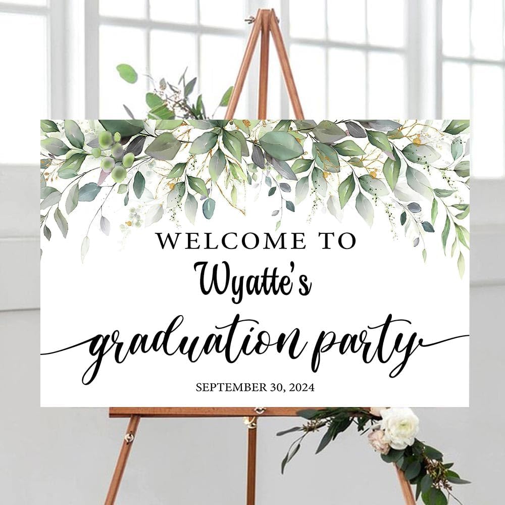 Personalized Graduation Party Welcome Sign, Graduation Party Decorations, Graduation Party Sign, Graduation Party Yard Sign, Graduation Party Decor #4, Version-04