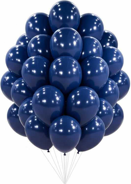 Hestya 100 Pieces 10 Inch Navy Blue Balloons Latex Party Balloons Arch Garland Kit for Weddings, Bridal Shower, Graduation, Anniversary, Birthday Party Decoration