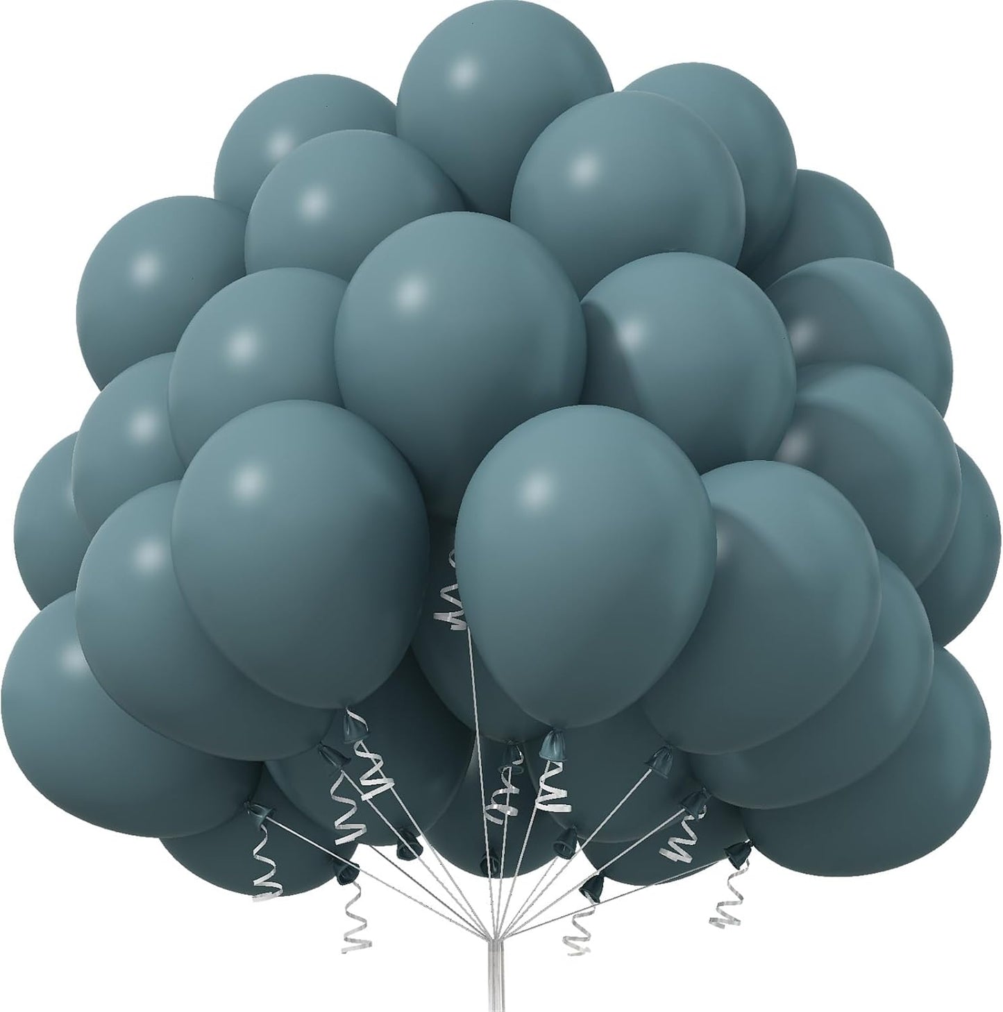 50 Pcs 12 Inch Dusty Blue Balloons, Round Latex Balloons for Boys, Girls, General Celebration, Christmas, New Year, Wedding, Birthday, Gender Reveal, Boho Party