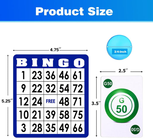 GSE Games & Sports Expert Complete Calling Bingo Game Set with 100 Bingo Cards, 1,000 Chips, Calling Cards for Parties, Large Groups, Game Nights