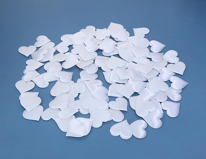 ONLYKXY 200Pcs 3.5cm Big Sponge Confetti Decor Glitter Flower Heart Shape Petals Table Decoration for Wedding Party Valentine's Day Scatter Ponge Petal Confetti (White)