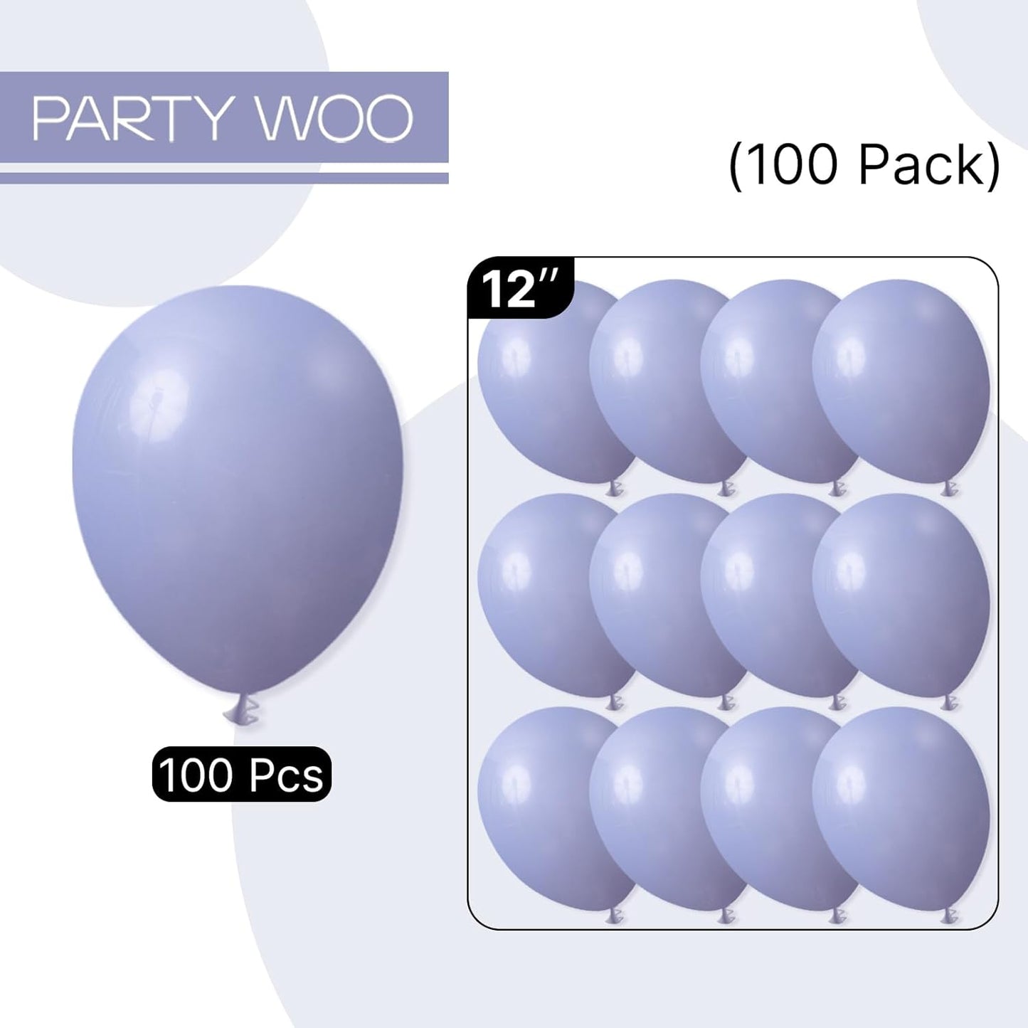 PartyWoo Dusty Blue Balloons 100 pcs 12 Inch Boho Blue Latex Helium Balloons for Graduation Wedding Baby Shower Gender Reveal Anniversary Birthday Retirement Mermaid Theme Party Decorations Blue-F16