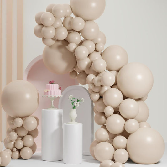 Sand White Balloons, Scmdoti Sand White Balloons Different Sizes 18 12 10 5 Inches for Spring Party Birthday Baby Shower Bridal Shower Wedding Decorations(SandWhite)