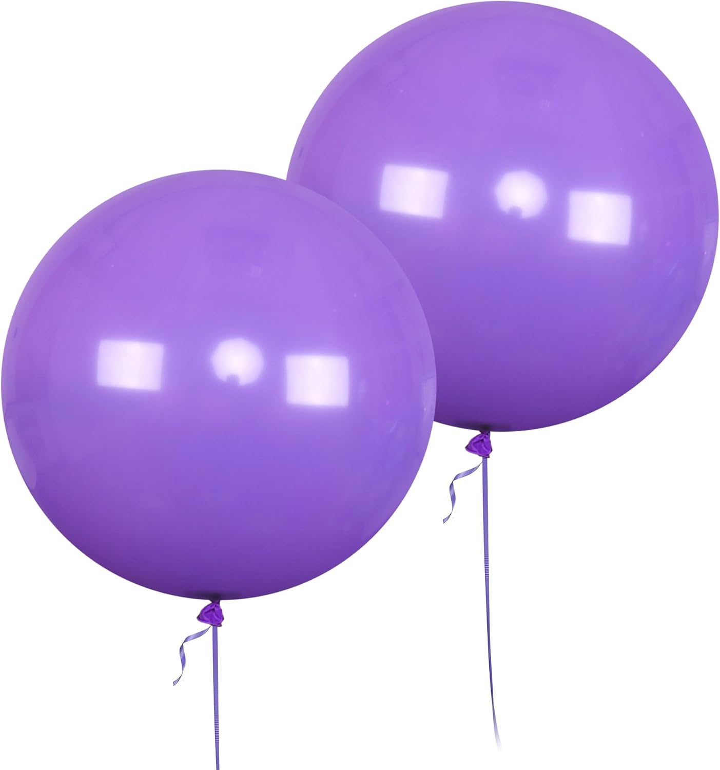 AZOWA 24 Inch Purple Balloons 16-Count Large Latex Round Balloons for Party Wedding Birthday Baby Shower Decoration (Purple, 16 Pcs)