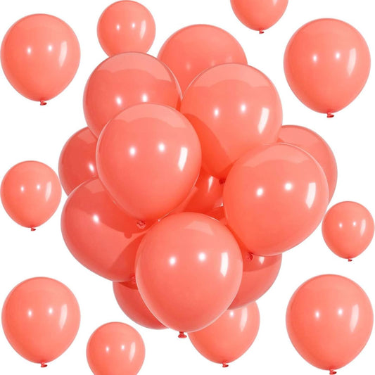 Hestya 100 Pieces 10 Inch Coral Balloons Latex Party Balloons Arch Garland Kit for Weddings, Bridal Shower, Graduation, Anniversary, Birthday Party Decoration