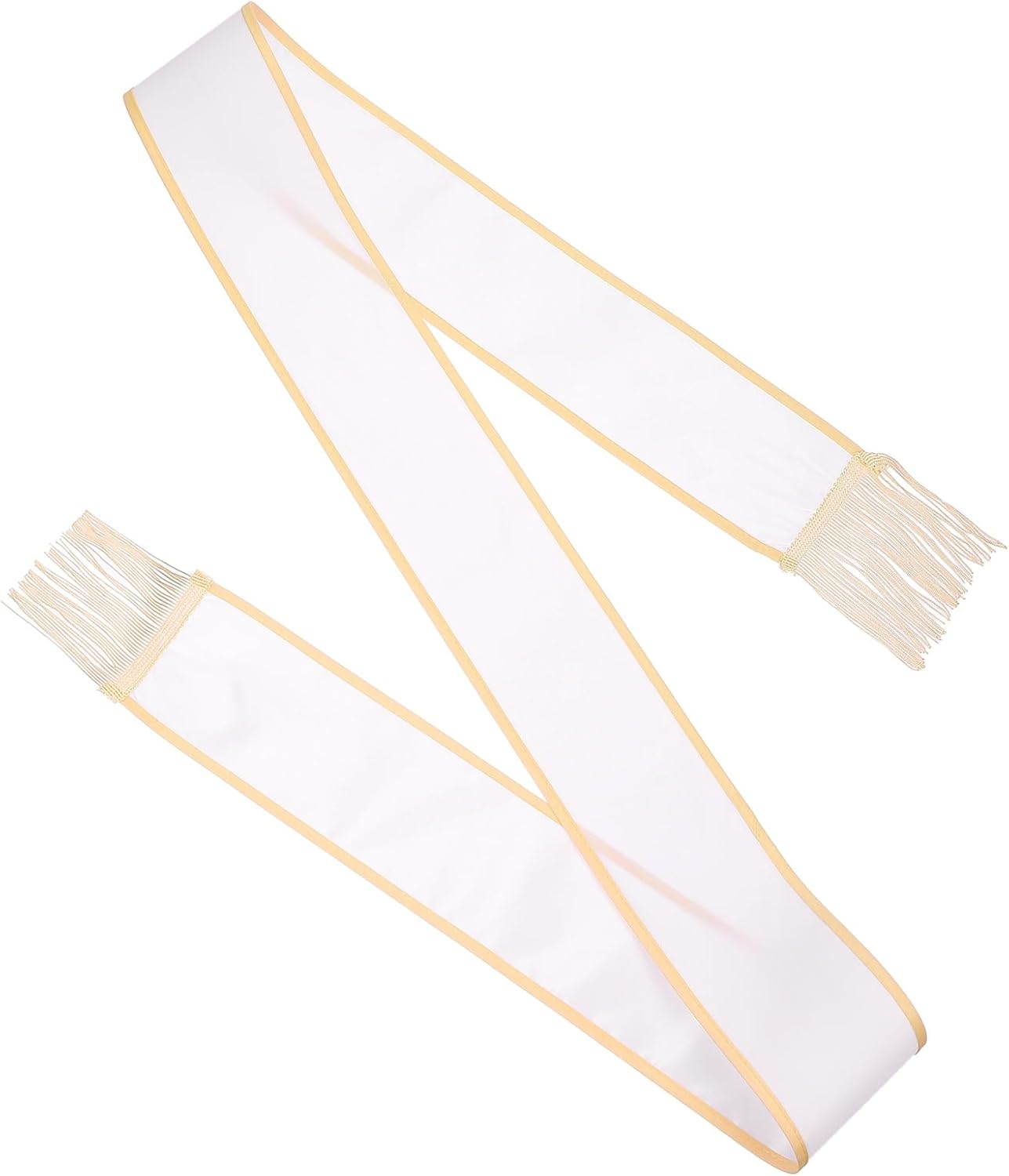 PATIKIL Blank Sash with Tassels, 1 Pcs Plain Birthday Sash Bachelorette Party Beauty Queen Sash for Women Bridesmaid Sash Mother to Be Sash for Homecoming Wedding Party, Champagne
